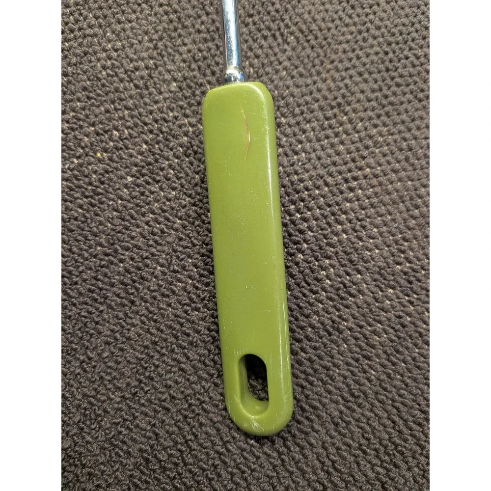 Vintage Avocado Green Slotted Spatula Turner 1970s Retro Kitchen Tool